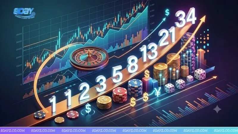 Hình ảnh minh họa chiến thuật Fibonacci trong cá cược giúp người chơi quản lý vốn khoa học và an toàn